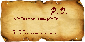Pásztor Damján névjegykártya
