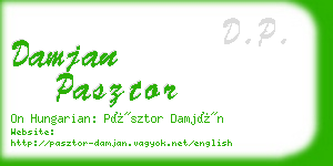 damjan pasztor business card